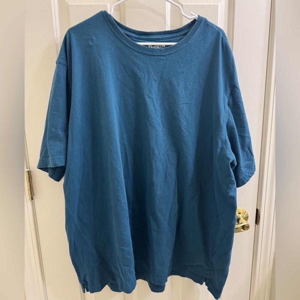 Duluth Trading Co Teal Relaxed Fit Longtail T-Shirt